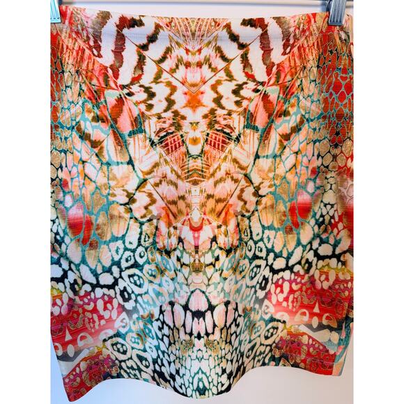 Johanne Beck Abstract Print Pencil Skirt Small NWT Made in USA - Picture 3 of 7